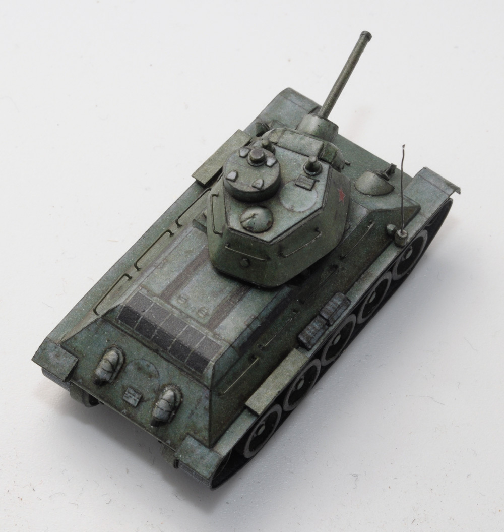 Т-34-76 из бумаги. 1:100 - Моё, т-34, Изделия из бумаги, Бумажный моделизм, Papercraft, Длиннопост