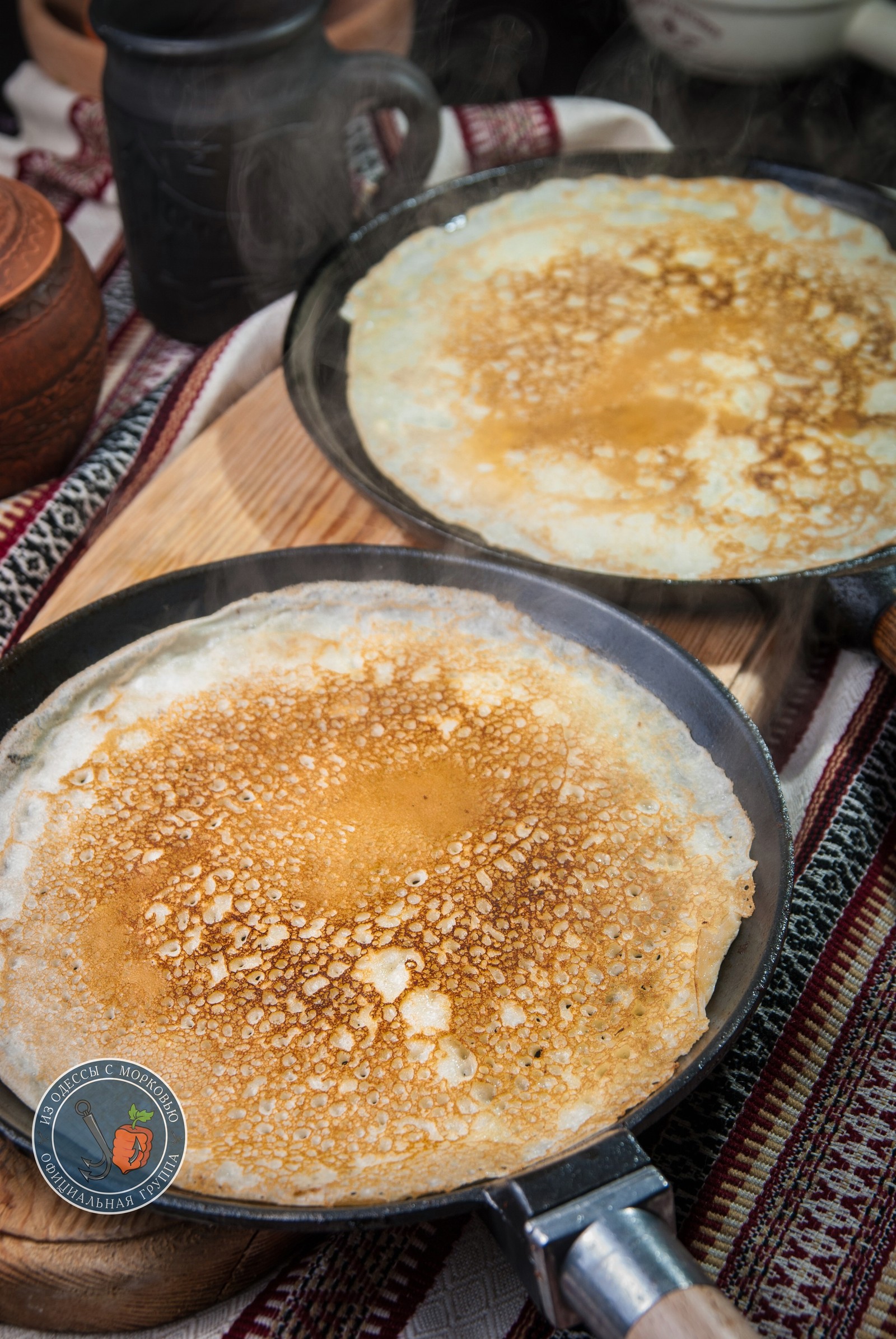 Simple pancakes on kefir. - My, Maslenitsa, Pancakes, From Odessa with carrots, Recipe, Cooking, Food, Longpost