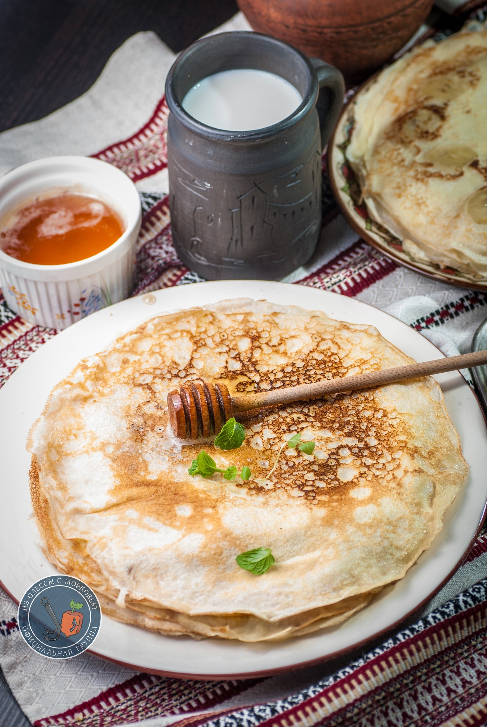 Simple pancakes on kefir. - My, Maslenitsa, Pancakes, From Odessa with carrots, Recipe, Cooking, Food, Longpost