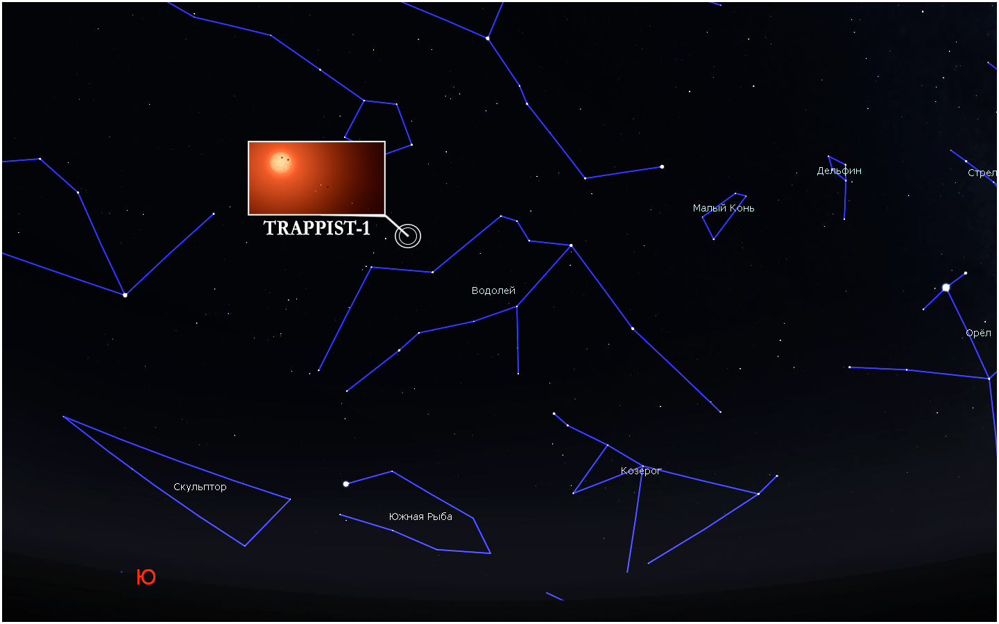 STAR SYSTEM TRAPPIST-1 - Exoplanets, Starry sky, The photo, Stars, Other planet