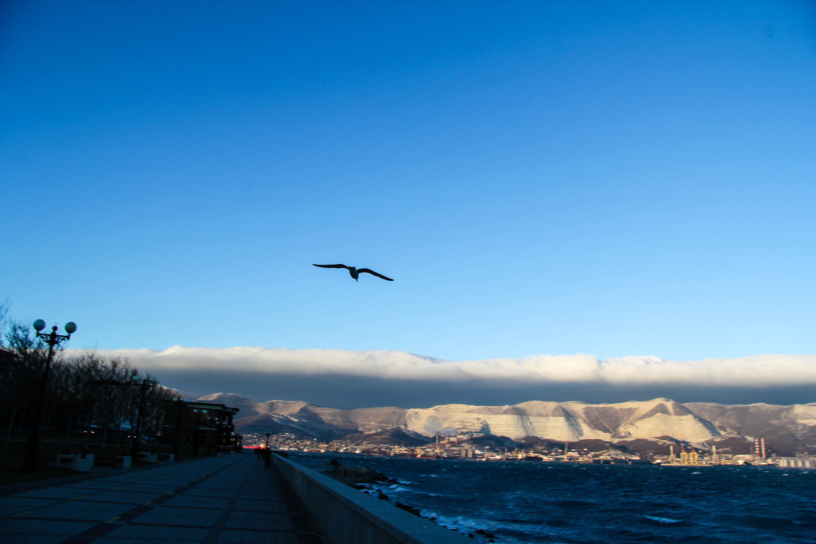 Novorossiysk: sea, mountains and cold northeast. - My, Novorossiysk, Russia, Sea, The mountains, Tsemes Bay, Travels, Tourism, Longpost