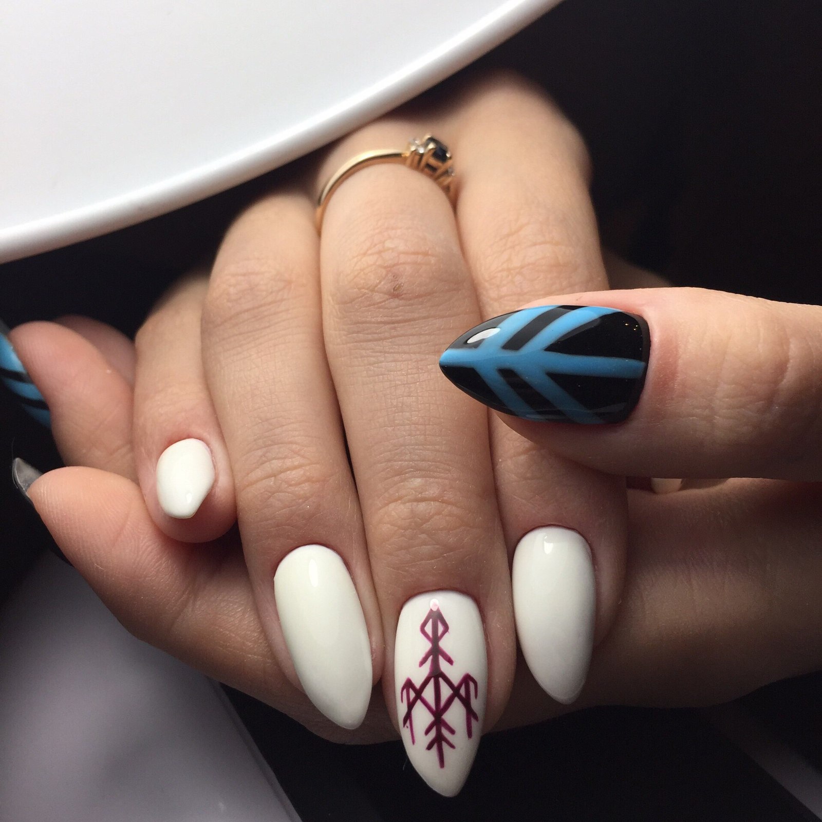 One is happy! - My, Викинги, Manicure, My, February 23, Beautiful, Longpost