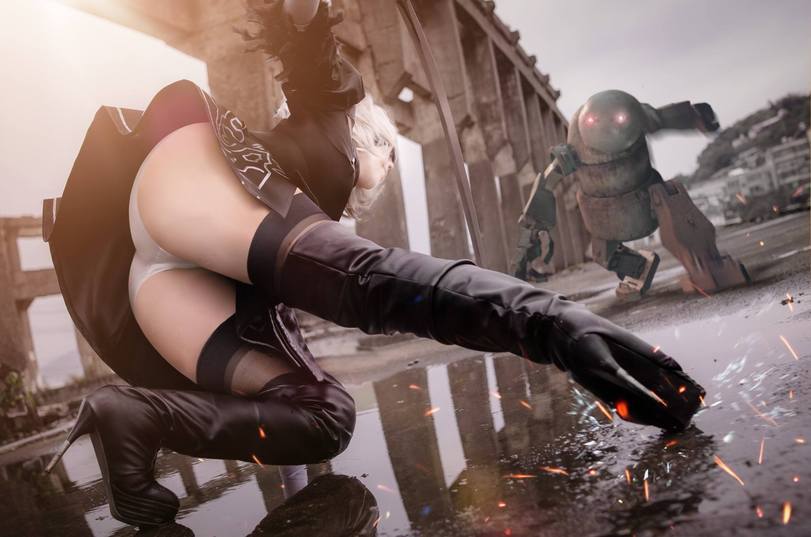 Очаровательный андроид на страже человечества. - NSFW, NIER Automata, Yorha no 2 type B, Yorha unit No 2 type B, Yorha unit no 9 type S, NIER, Попа, Game Art, Игры, Длиннопост