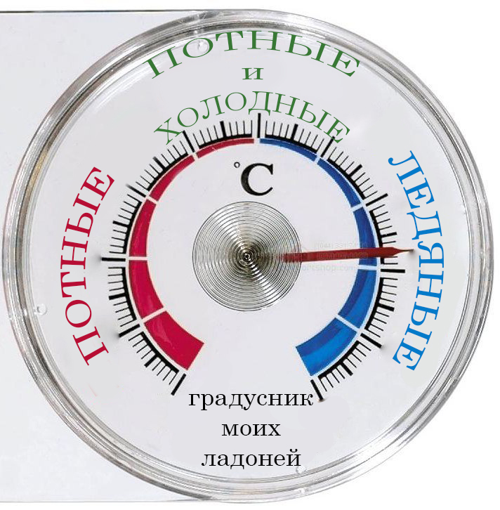 Thermometer of my palms - My, Palm, Sweat, Thermometer