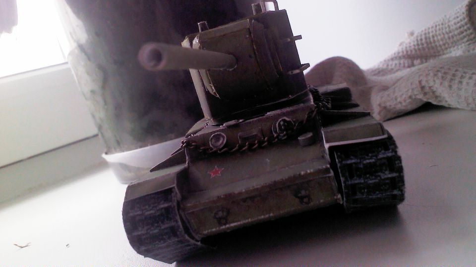 Kv-2 from paper - My, Kv-2, Tanks, Paper products, World of tanks, Longpost