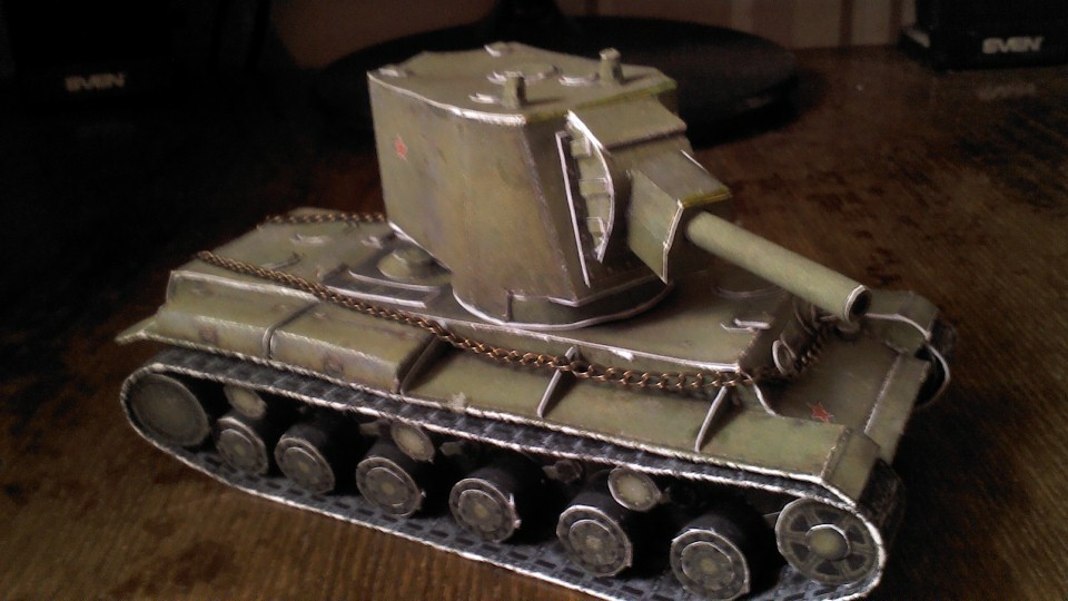 Kv-2 from paper - My, Kv-2, Tanks, Paper products, World of tanks, Longpost