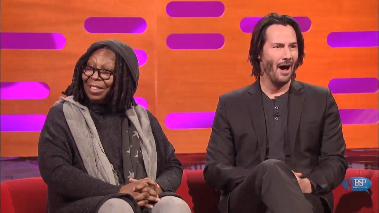 He can now! - My, Keanu Reeves, The Graham Norton Show, Longpost, Video, Smile