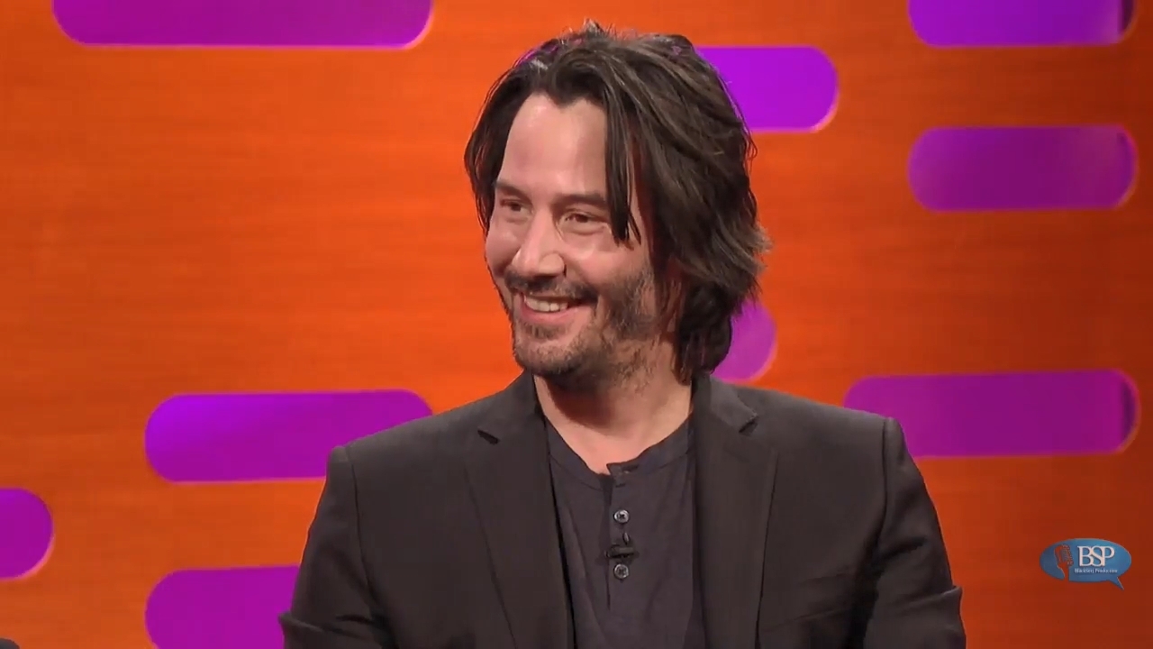 He can now! - My, Keanu Reeves, The Graham Norton Show, Longpost, Video, Smile