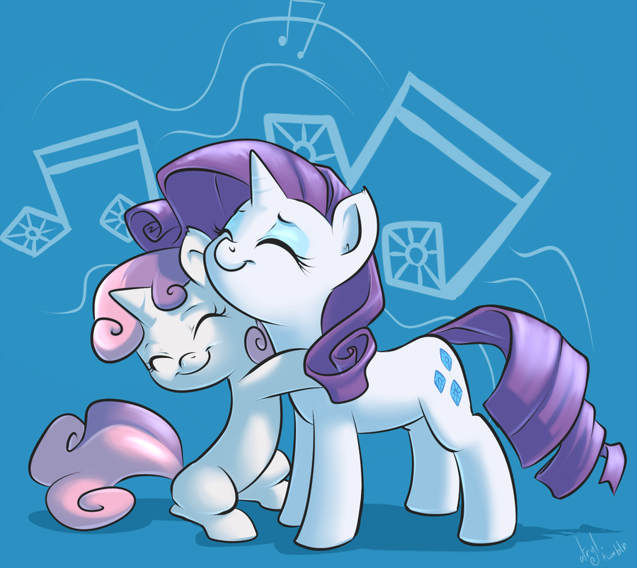 Sisters - My little pony, PonyArt, Rarity, Sweetie belle, Atryl