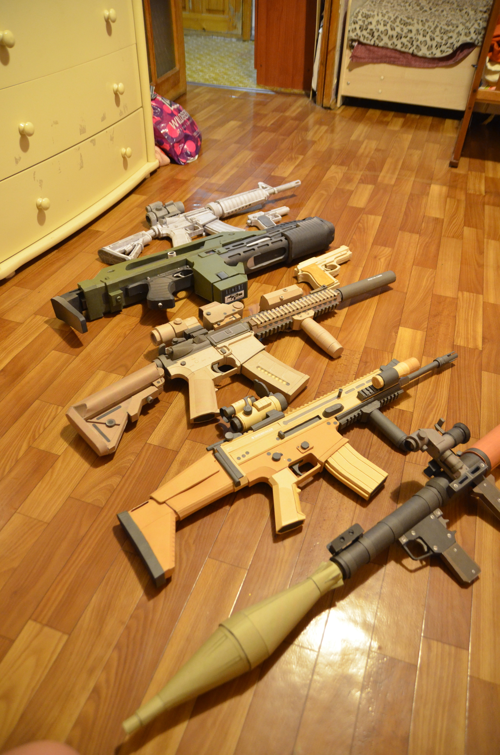My arsenal at the moment - My, Ar-15, , , , Papercraft, , , Longpost