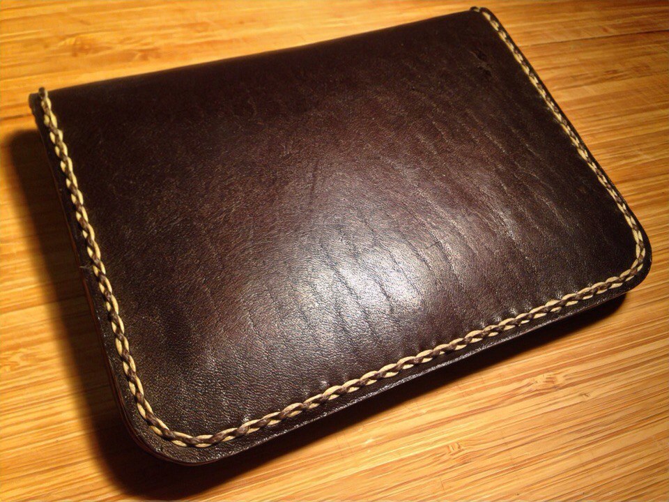 Fancy seam - My, Wallet, Handmade, Leather, Russia, Clutch, Сумка