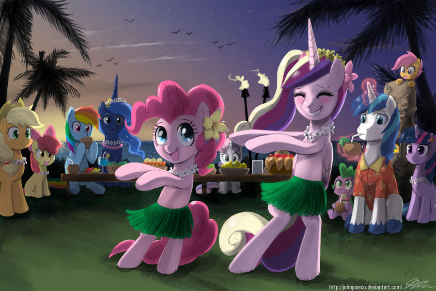 Summer Time Pony Fun - My little pony, PonyArt, Princess cadance, Pinkie pie, Spike, Cutie mark crusaders, Shining armor, , , John joseco