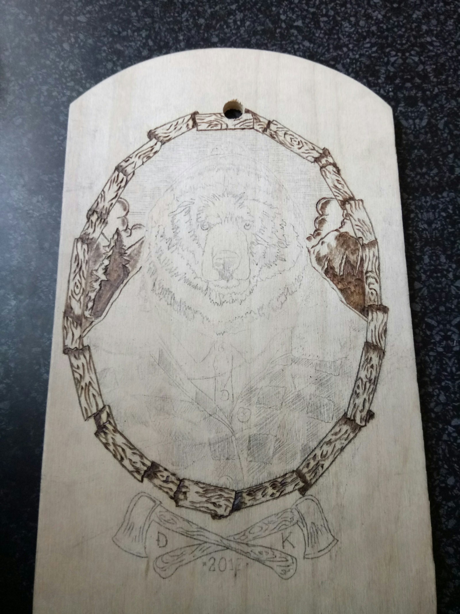 My first burning experience - My, My, Pyrography, The Bears, Forest, The mountains, , Fire, Tree, Longpost, Arms