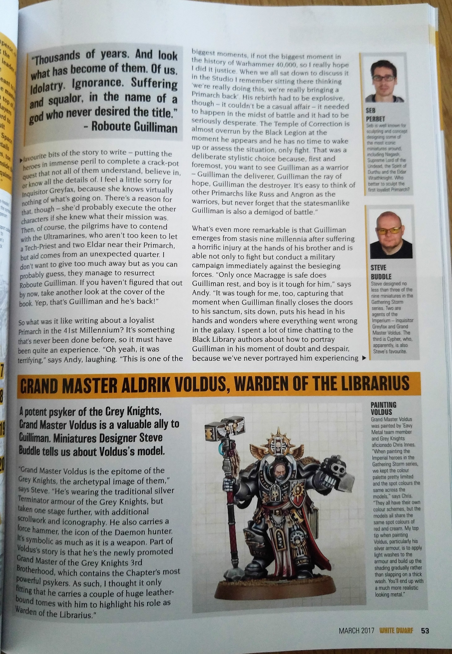 Update on WD's Roboute Guilliman March 2017 - Warhammer 40k, Warhammer, White dwarf, Translation, news, Wh News, Longpost