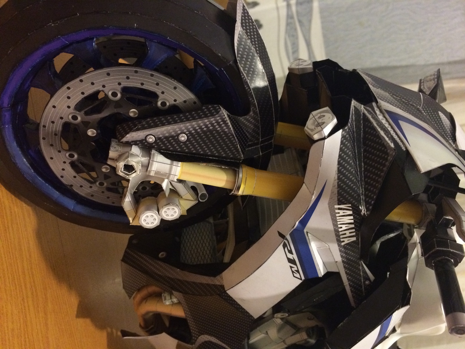 Yamaha YZF-R1M 1:3 - My, Papercraft, , Yamaha, Scale 1:3, Longpost