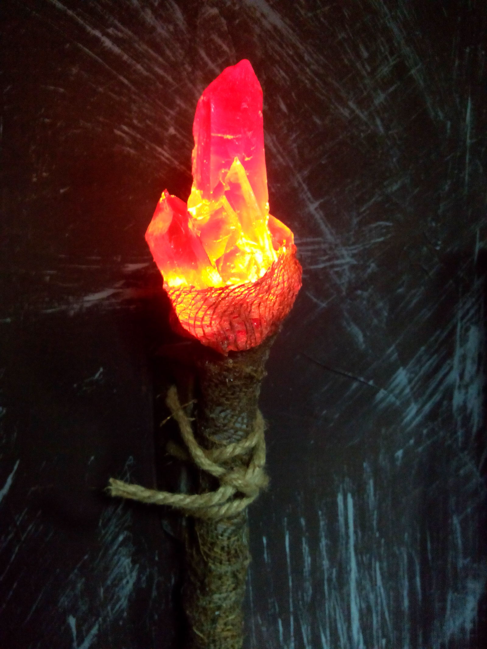 Lamp Crystal - My, Kai Yara, Wow talking fish, Lamp, Crystals, Torch, Casting, Polyester resin, Longpost