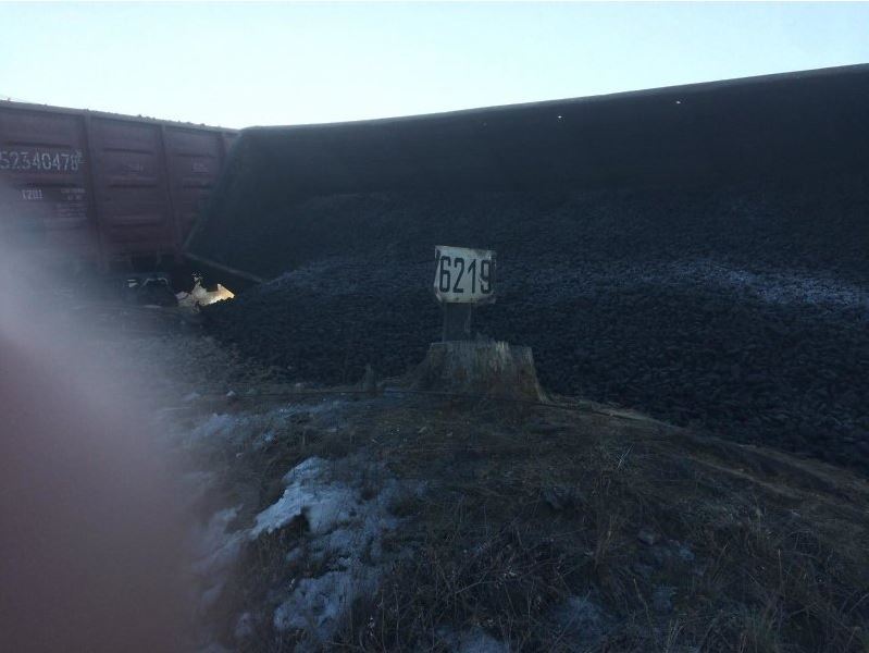 25 wagons with coal went off the track in the Chita region of Transbaikalia - A train, Crash, Khakassia, Longpost