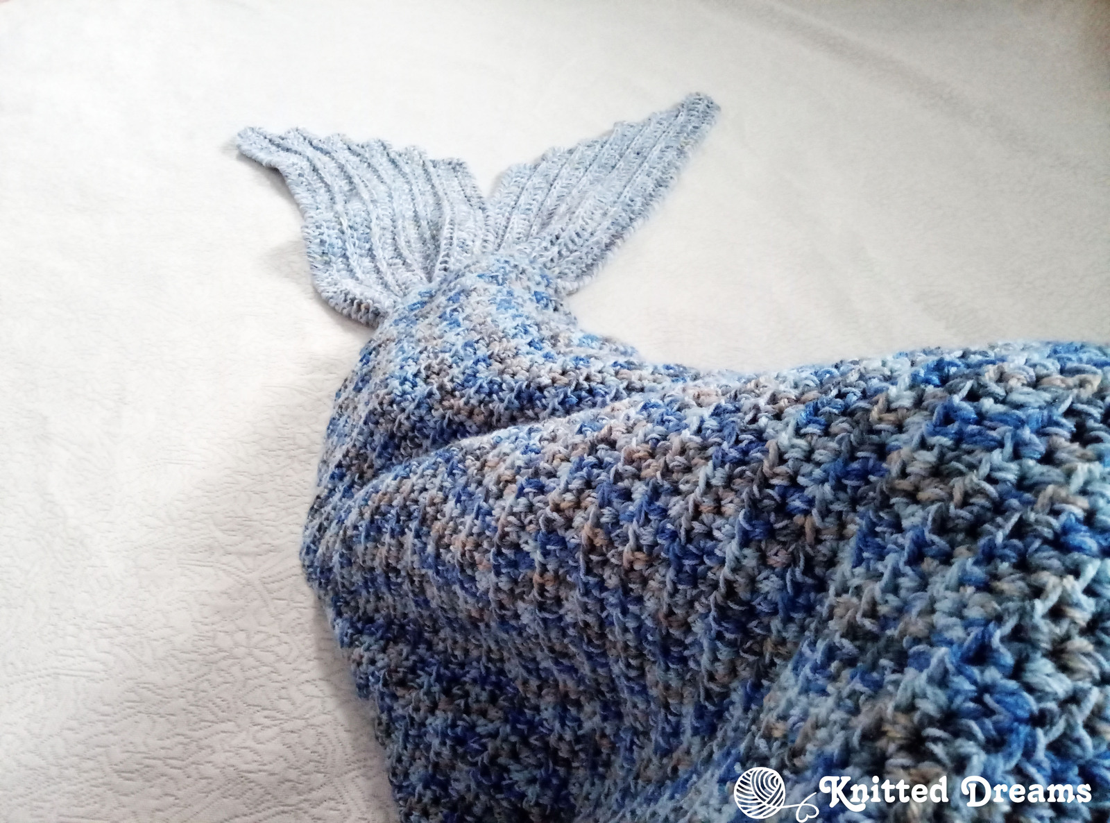 Feel like a mermaid - My, Mermaid, Plaid, Needlework, Knitting, With your own hands, Longpost