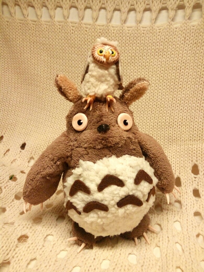 Totoro for New Year's gift exchange - My, Gift exchange, Presents, Totoro, Hayao Miyazaki, Owl, With your own hands, Handmade, Longpost