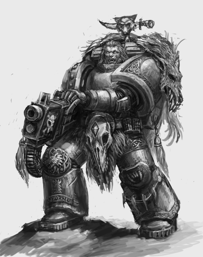 Космоволки - Space wolves, Warhammer 40k, Old Warhammer, Космодесант, Wh Art, Длиннопост