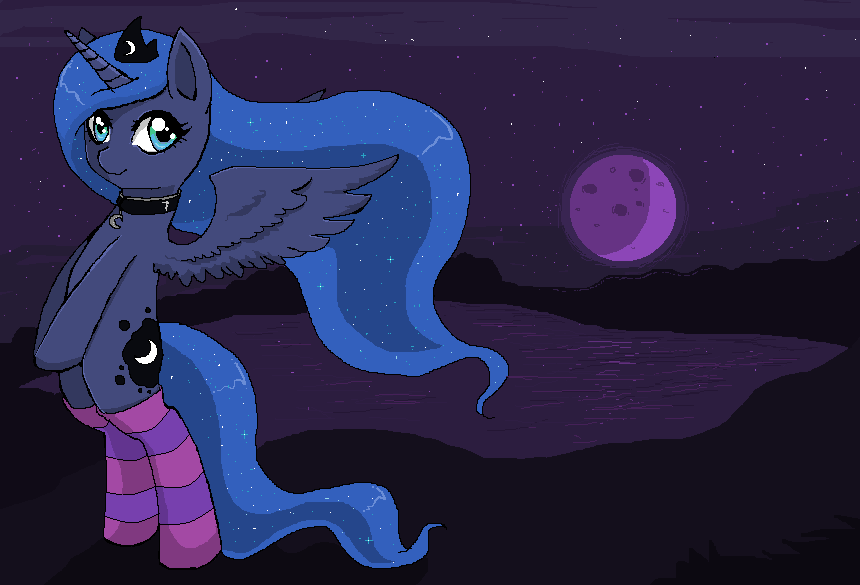 Luna - My Little Pony, Моё, Princess Luna, Paint