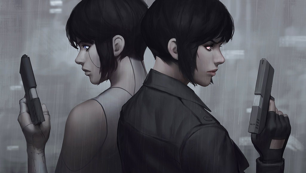 Ghost In The Shell - Арт, Guweiz, Призрак в доспехах