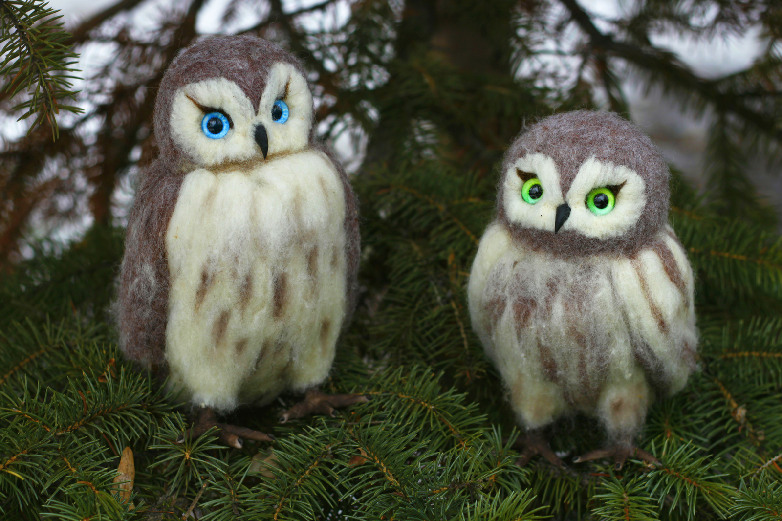 Friday owls made of wool - My, Handmade, Wallow, Toys, Hobby, Creation, With your own hands, My, Friday, Longpost