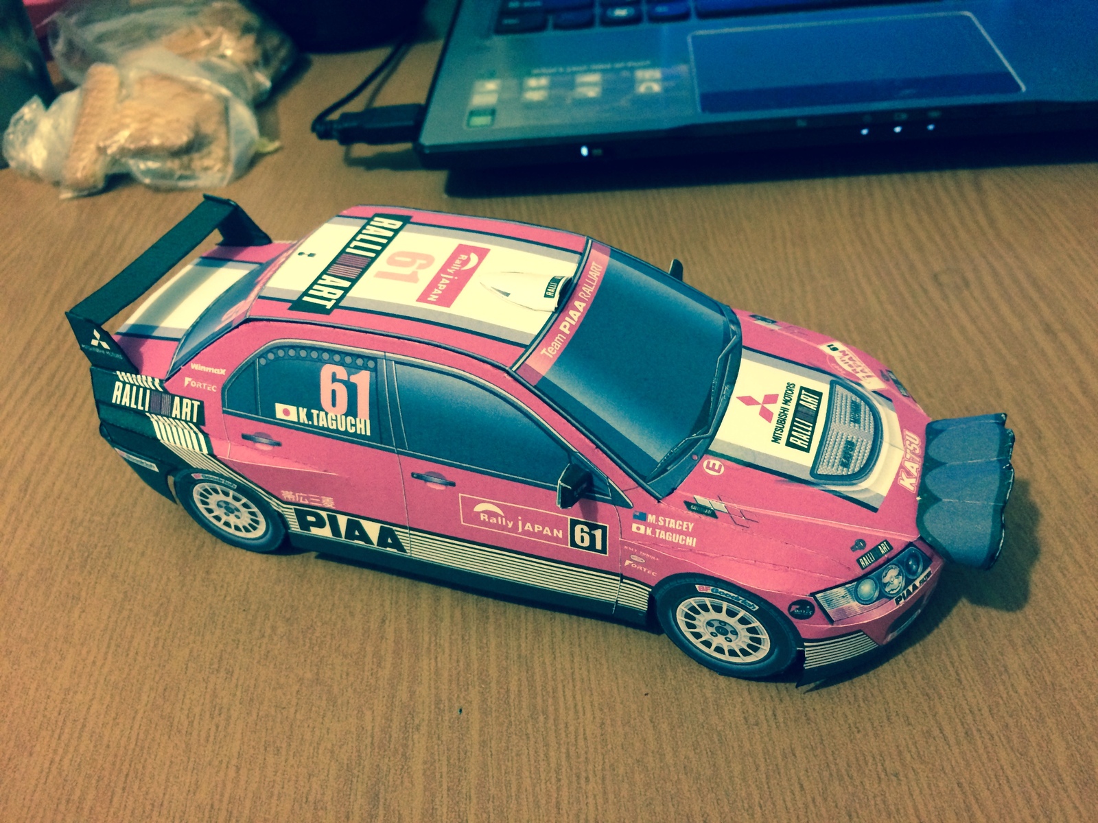 Mitsubishi Lancer Evolution IX - My, 1:24, Papercraft, Mitsubishi, Sport, Car modeling, Longpost, Mitsubishi lancer