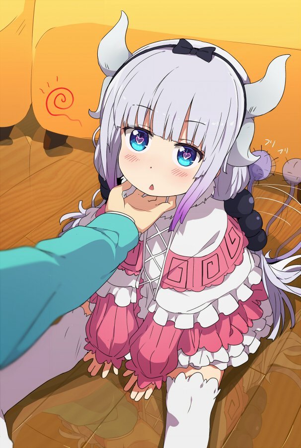 Heart-shaped Pupils - Аниме, Anime Art, Kobayashi-San chi no maidragon, Kanna Kamui, Kobayashi, Ogipote