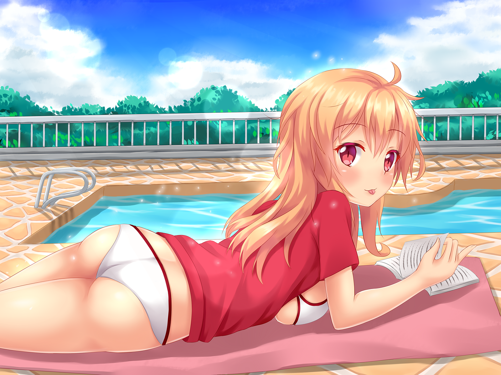 Pool bikini - NSFW, Anime art, Anime, Anime original, Original character, Fastrunner2024, Tiffy