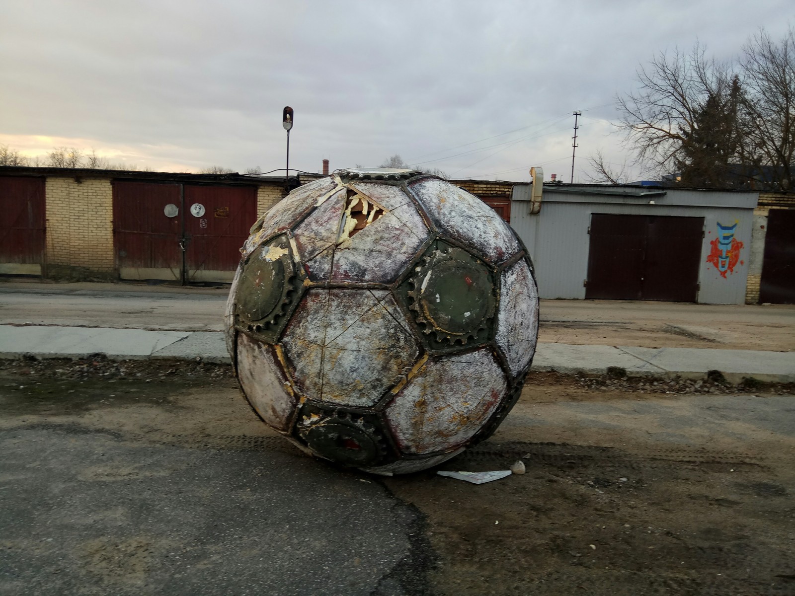 Giant ball. - My, Soccer ball, Photo on sneaker, Longpost