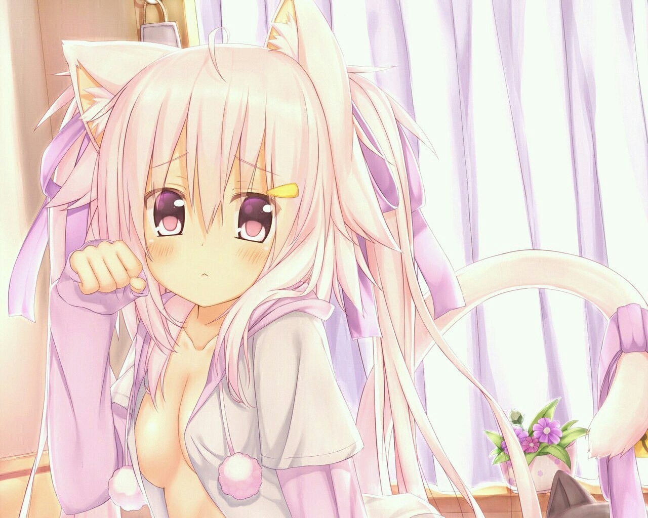 Nyayay... :3 - Anime, Art, Anime art, Neko, Longpost