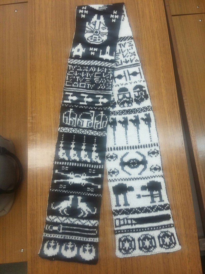 Star Wars Scarf. - My, Star Wars, Scarf, Knitting, Longpost