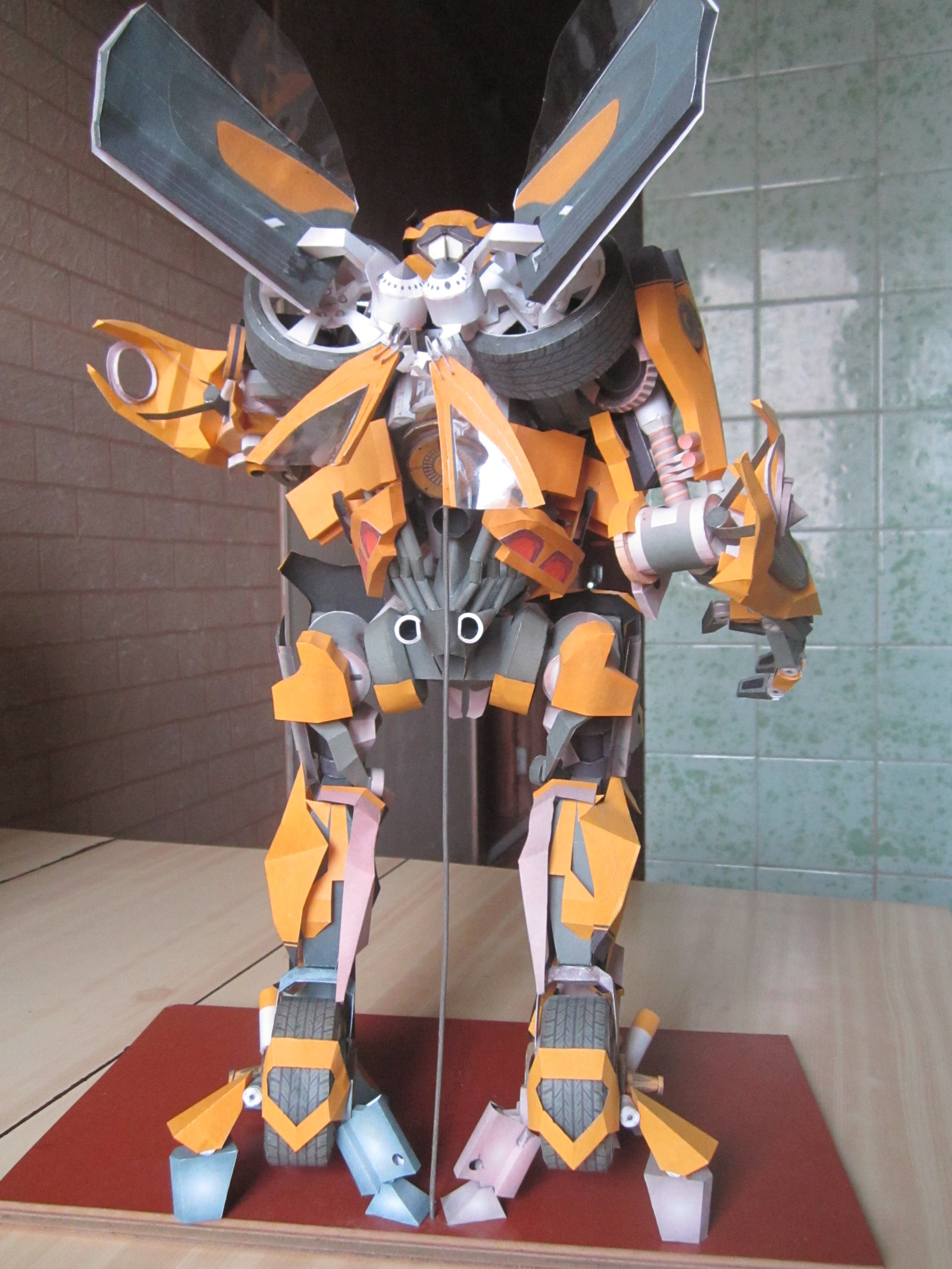 Bumblebee - My, Papercraft, Transformers, Paper modeling, Longpost