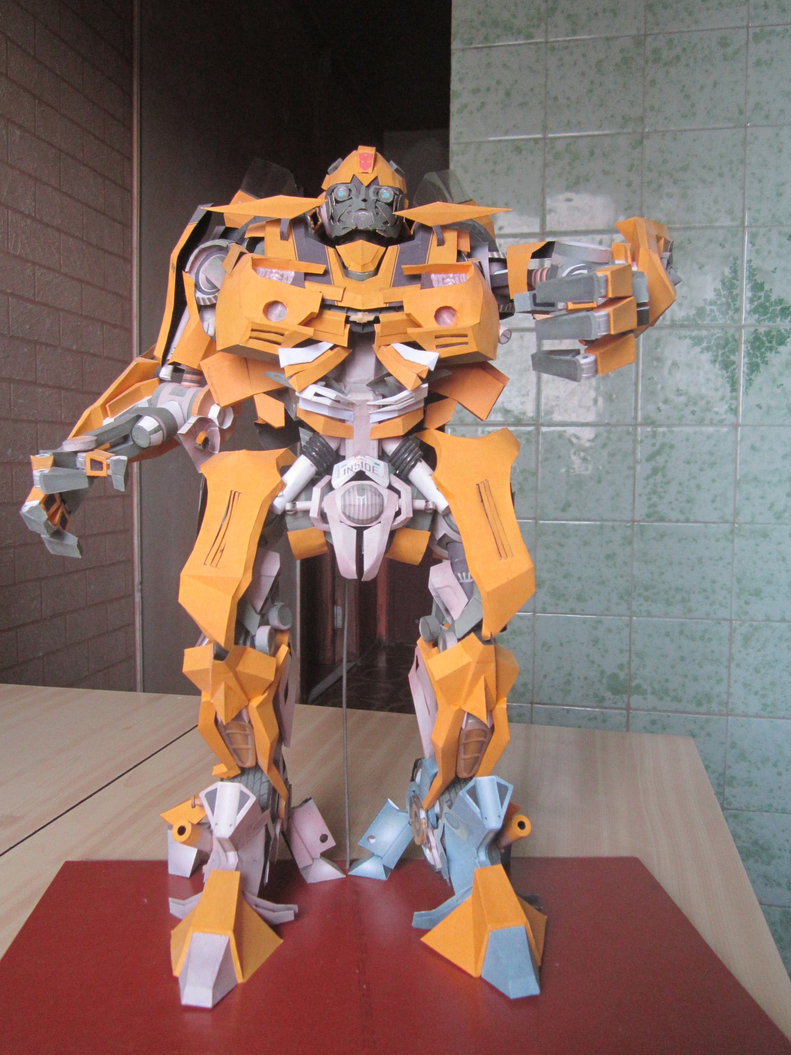 Bumblebee - My, Papercraft, Transformers, Paper modeling, Longpost