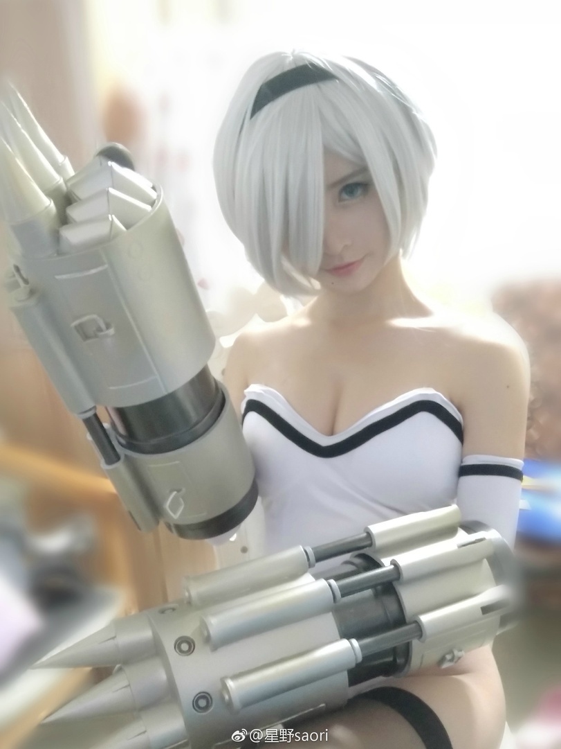 NieR Automata Косплей - NIER Automata, NIER, Yorha unit No 2 type B, Косплей, Игры, Красивая девушка, Фотография, Гифка, Длиннопост