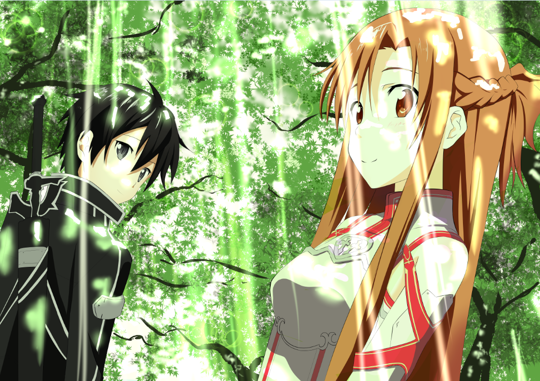 Sword Art Online - Sword Art Online, Kirigaya Kazuto, Asuna yuuki, Anime art, Anime, Art