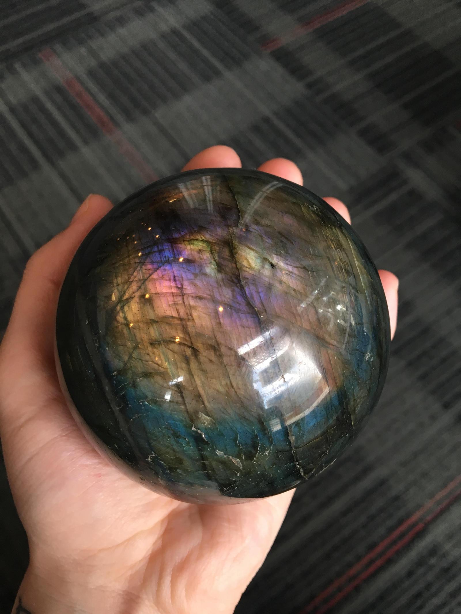 Labradorite - Labradorite, Minerals, Mineralogy, A rock, Sphere, Hand, The photo