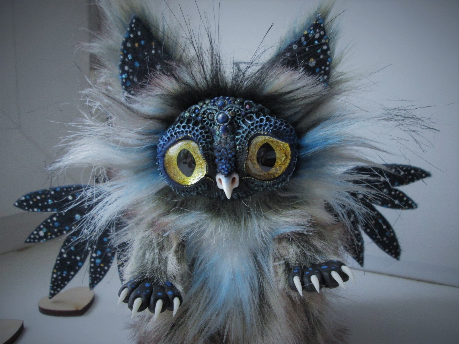 Owl Cat - My, Author's toy, Owl, , cat