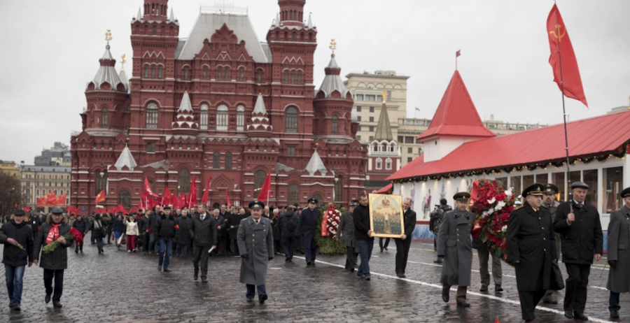 Вот такой церковный коммунизм - Красная площадь, КПРФ, Геннадий Зюганов, Сталин, Икона