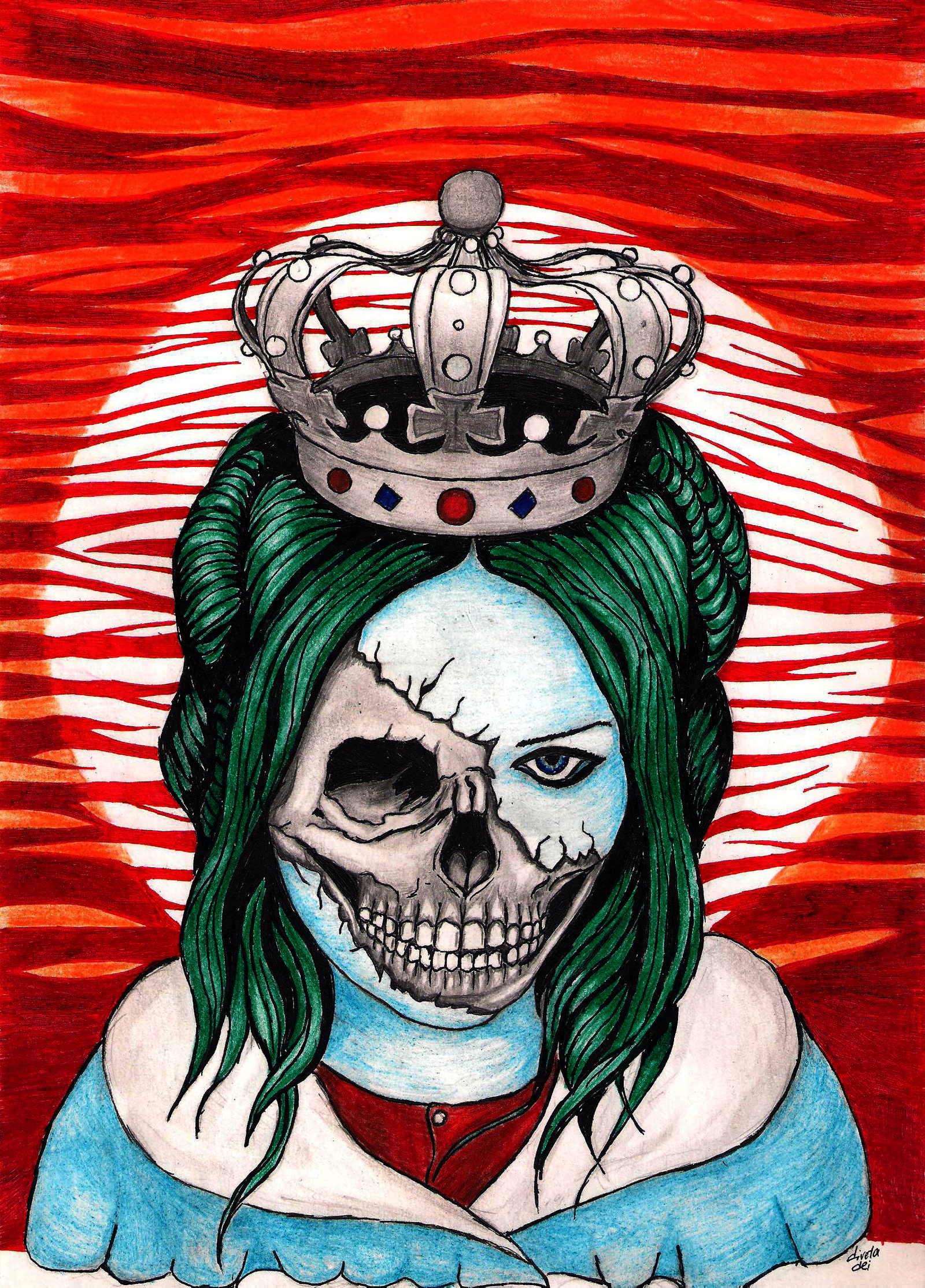 Dead_Queen - My, Art, Drawing