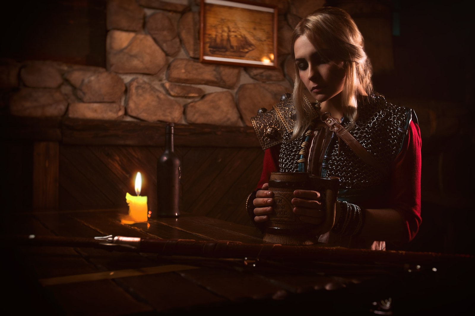 Friday tavern - evening gatherings of Ciri and Triss. - My, Cosplay, Russian cosplay, Witcher, The Witcher 3: Wild Hunt, Girls, Friday tag is mine, Gamers, Longpost