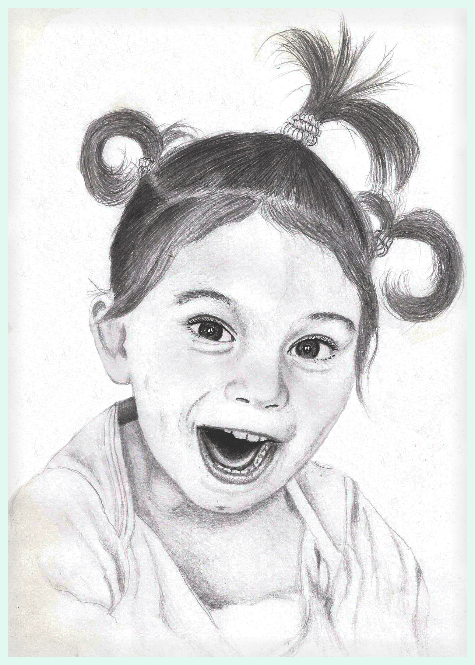 Kids - My, Drawing, Pencil, A4, Longpost