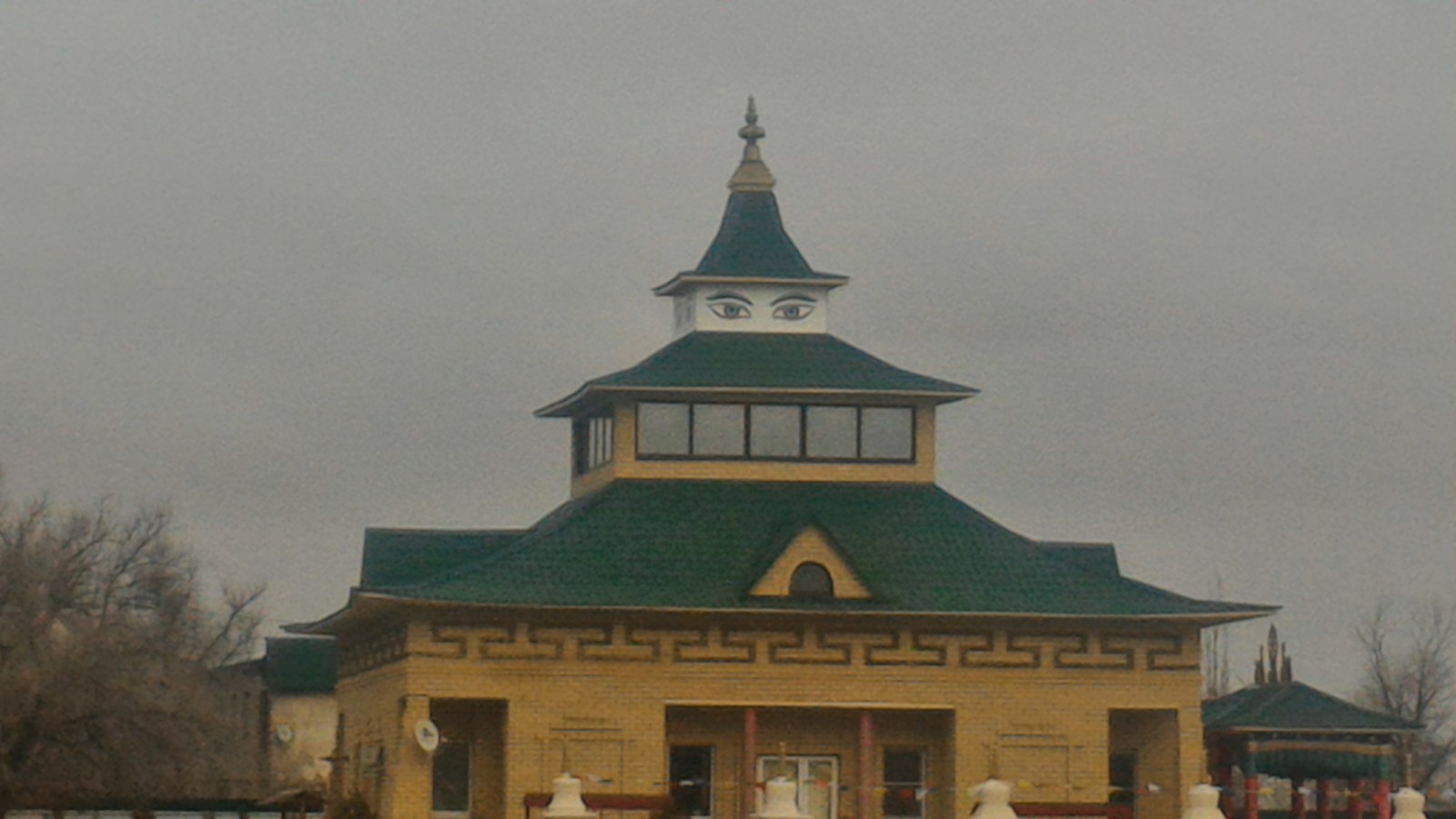 smiling temple - Pareidolia, Temple, Kalmykia, Bender, Smile, Positive