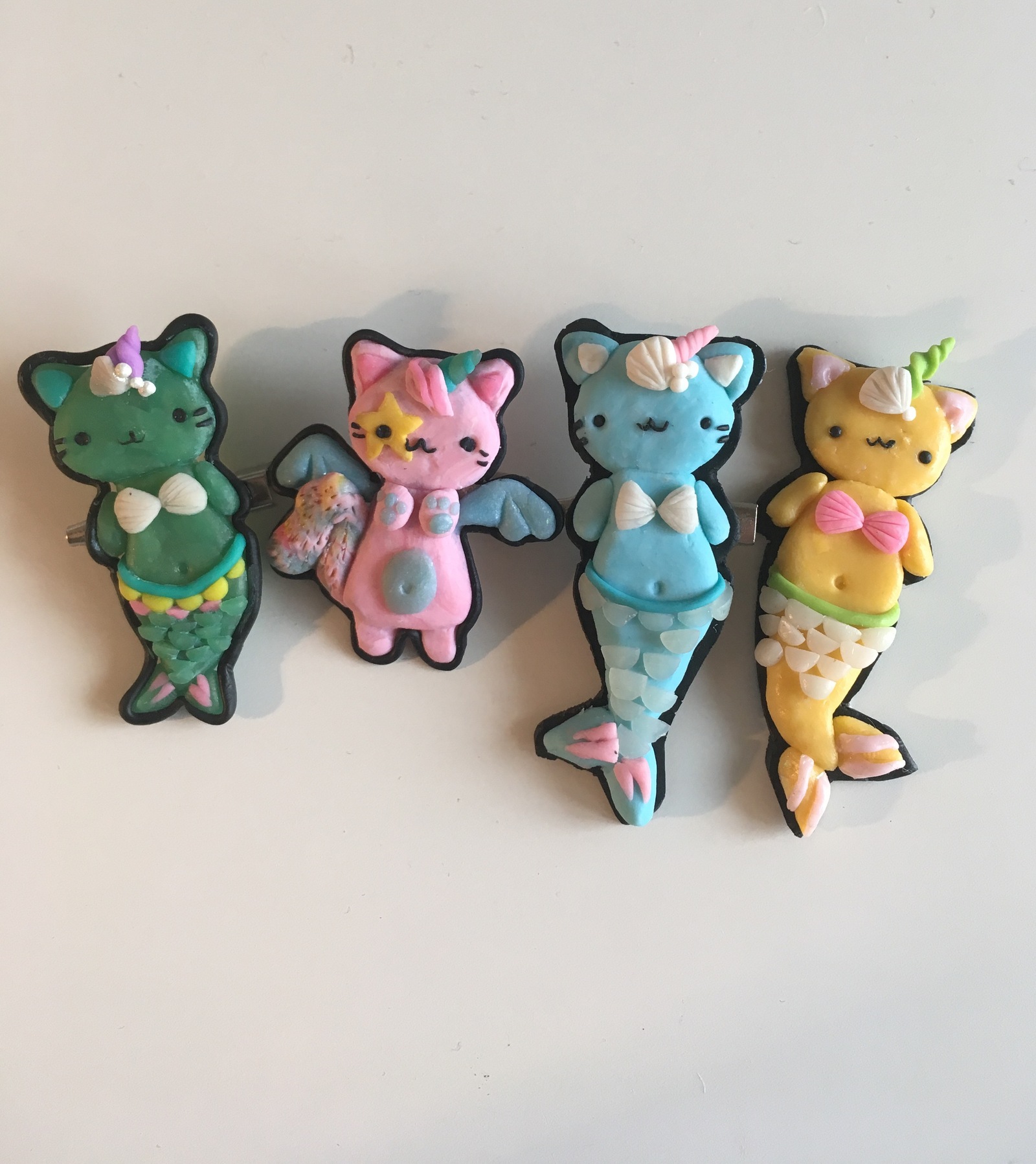 More polymer creations. - My, Polymer clay, cat, Mermaid, Crystals, Decoration, Longpost