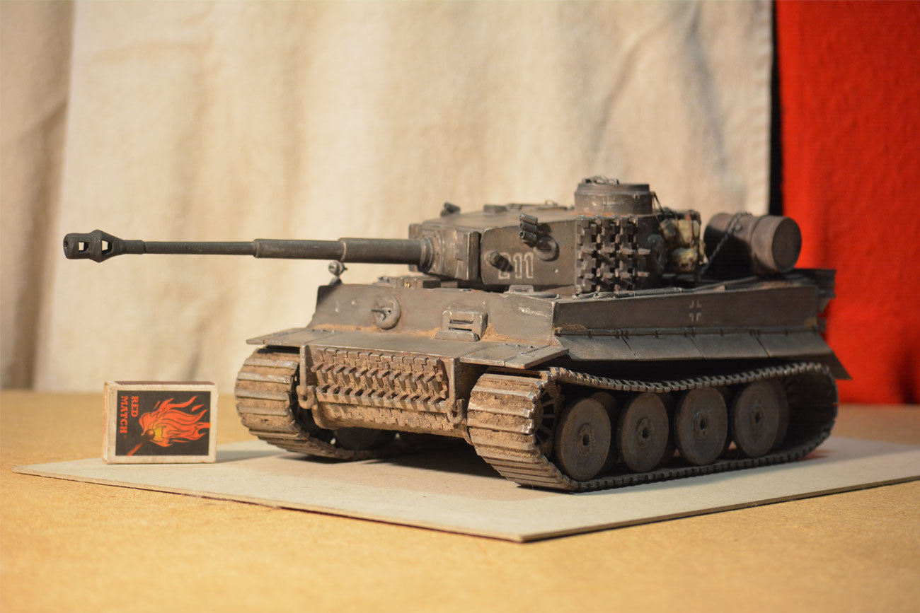 Model PzKpfw VI Ausf. H1, Tiger 1:20 is handmade. - My, Longpost, Modeling, Tanks, , , Tiger