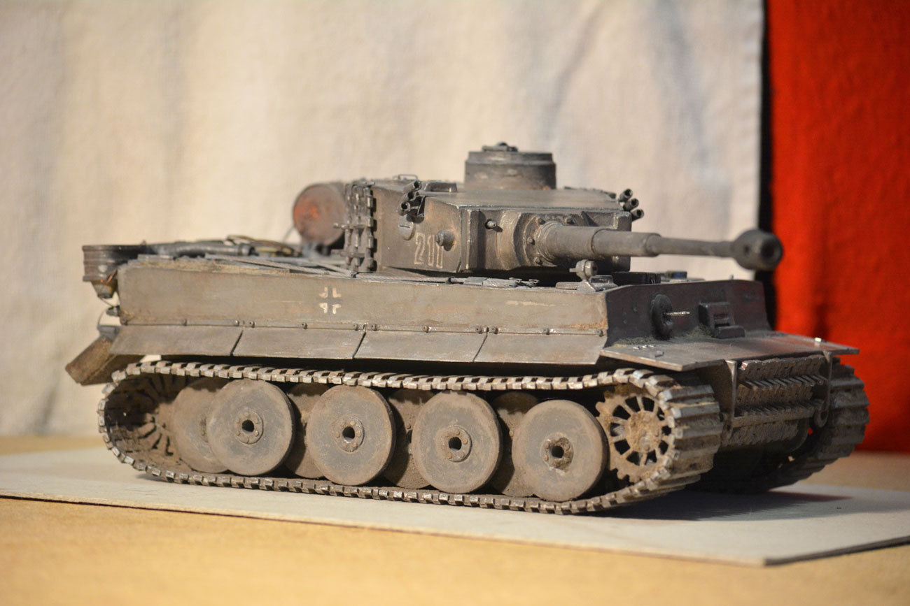 Model PzKpfw VI Ausf. H1, Tiger 1:20 is handmade. - My, Longpost, Modeling, Tanks, , , Tiger