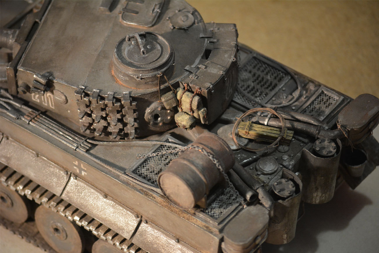 Model PzKpfw VI Ausf. H1, Tiger 1:20 is handmade. - My, Longpost, Modeling, Tanks, , , Tiger