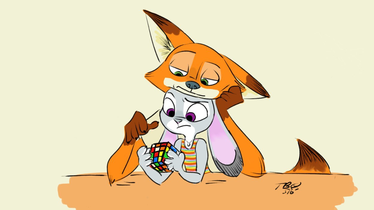 Rubik's Cube - Zootopia, Zootopia, Nick and Judy