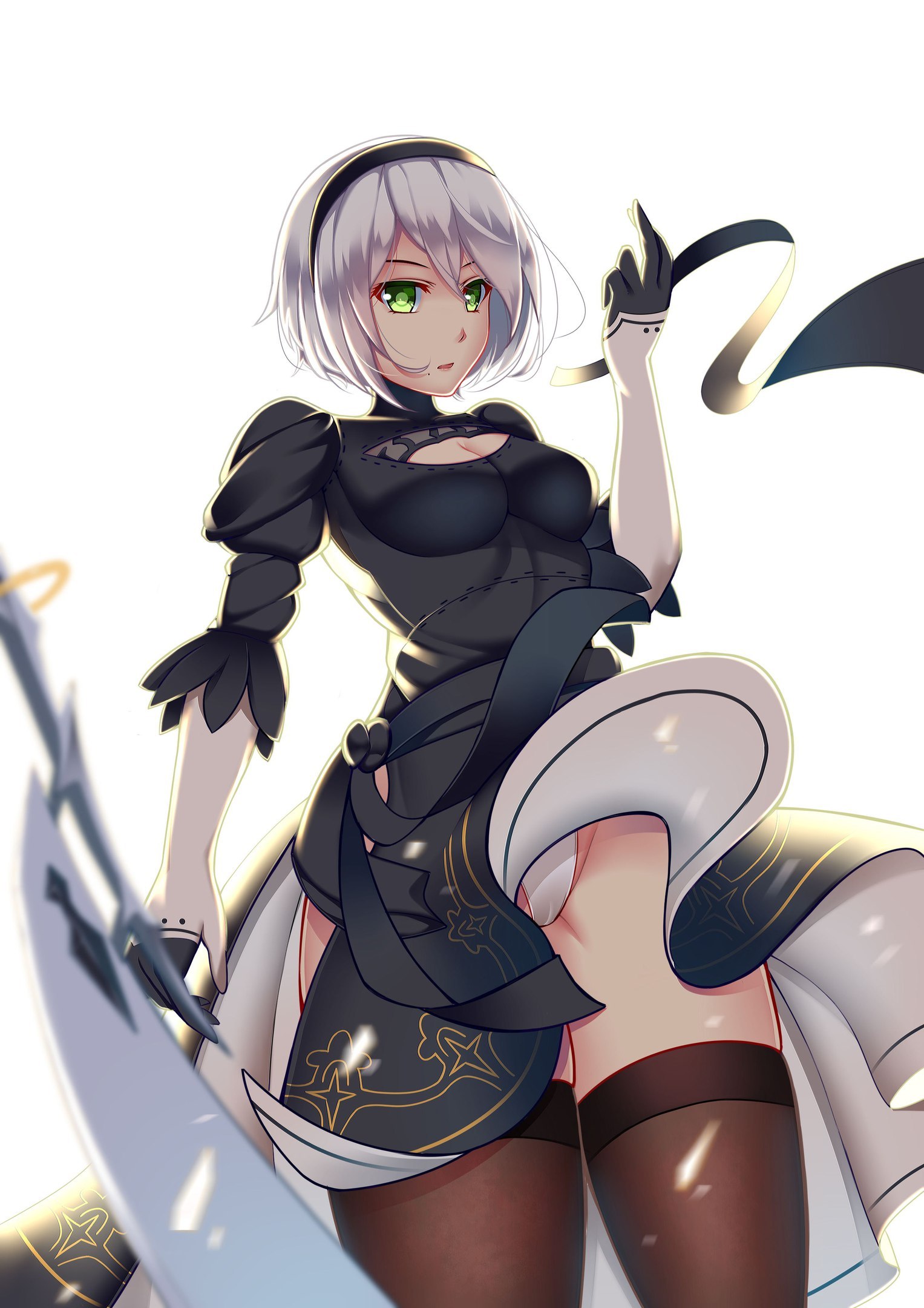 NieR - NIER Automata, Аниме, Игры, Yorha unit No 2 type B, Yorha 2b, Anime Art, NIER, Длиннопост